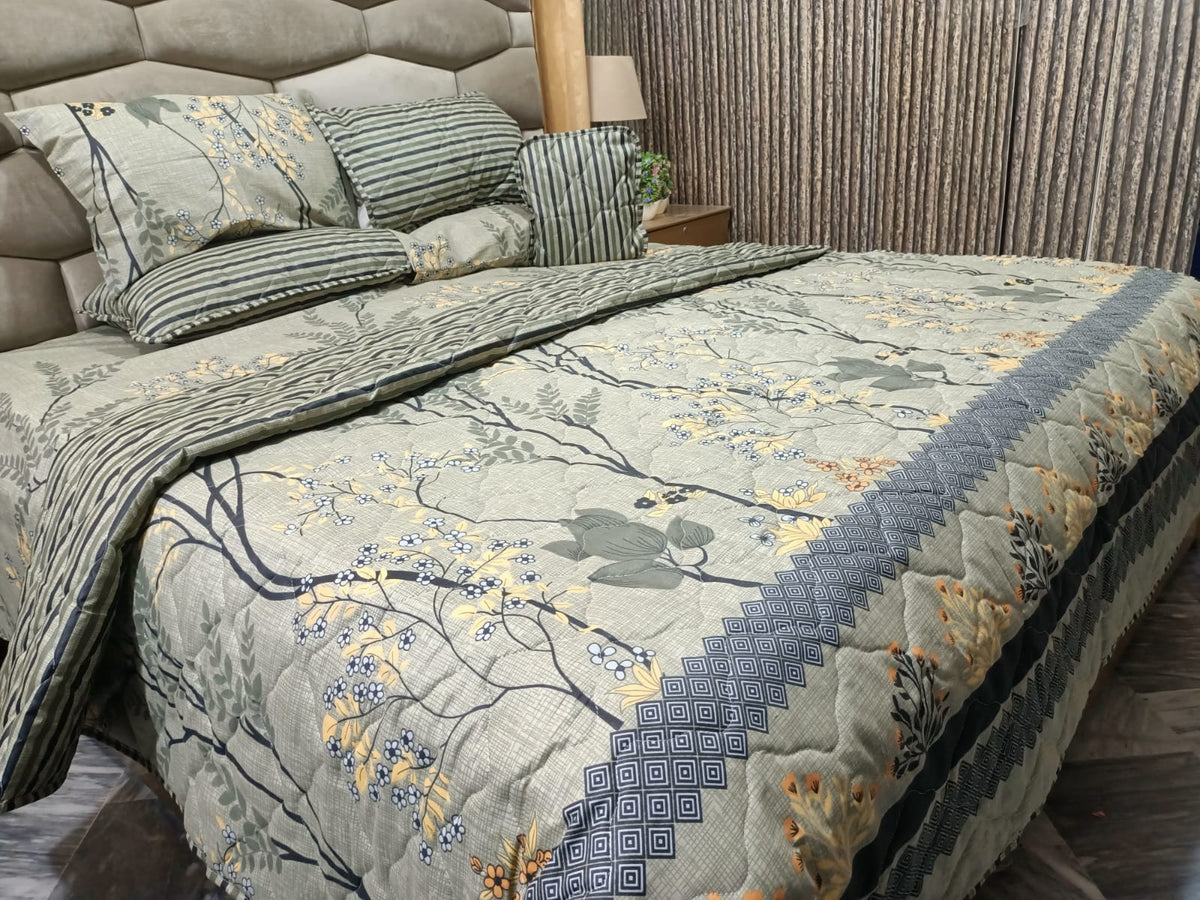 7-Piece Premium Cotton Salonika Comforter Set – Luxury Bedding Collection
