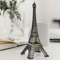 Vintage Bronze Eiffel Tower Metal Statue – Paris Landmark Desk Accent